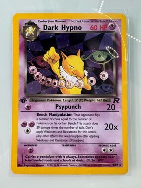 1st Edition Pokémon Dark Hypno Holo